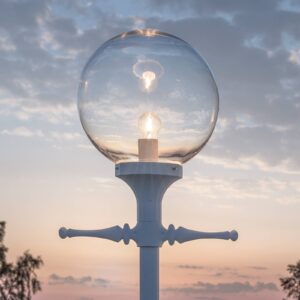 Svítidlo Konstsmide matná bílá/čirá hliník/akryl