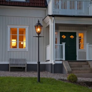 Svítidlo Konstsmide černá/čirá hliník/akryl