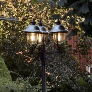 Svítidlo Konstsmide nerez/černá/průhledná nerez/hliník/akrylátové sklo