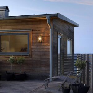 Svítidlo Konstsmide černá/čirá hliník/sklo