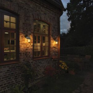 Svítidlo Konstsmide stříbrná ocel/sklo