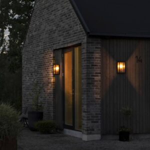 Svítidlo Konstsmide černý/mosaz/čirý ocel/sklo