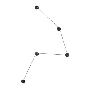 Svítidlo Kundalini černé mramor/kov