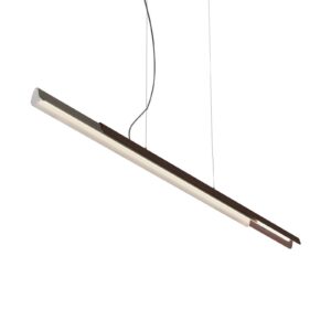 Svítidlo Kundalini tmavě šedá/dřevo tmavé kov