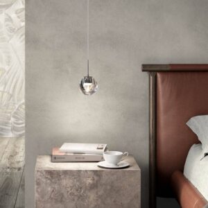 Svítidlo Kundalini chrom/čirý sklo/hliník