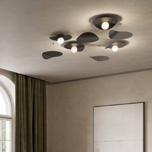 Svítidlo Kundalini černý; opálový kov/sklo