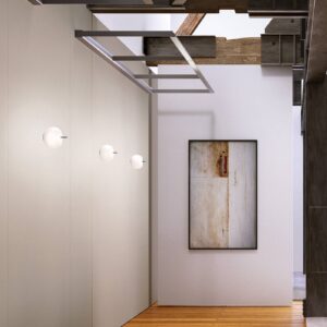 Svítidlo Kundalini opálová/černá kov/ručně foukané sklo