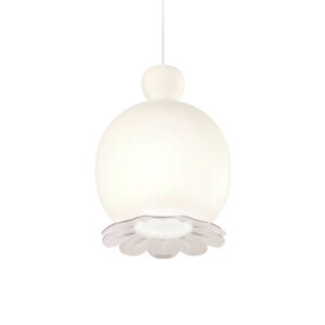 Svítidlo Kundalini bílé sklo/kov