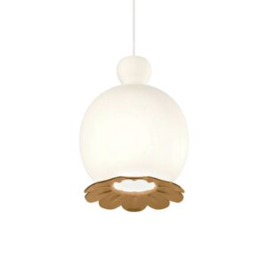 Svítidlo Kundalini bílá/mosaz sklo/kov