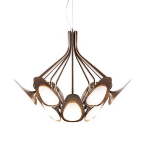 Svítidlo Kundalini ocel/sklo