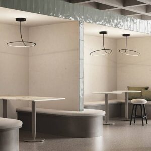 Svítidlo Kundalini černá kov/plast/textil