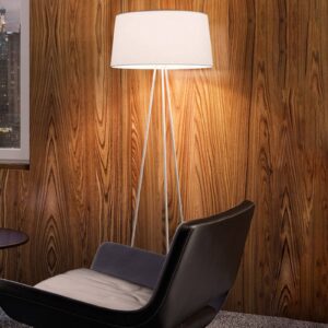 Svítidlo Kundalini krémový kov/látka/hliník