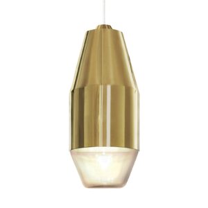 Svítidlo Kundalini mosaz leštěná/čirá kov/sklo