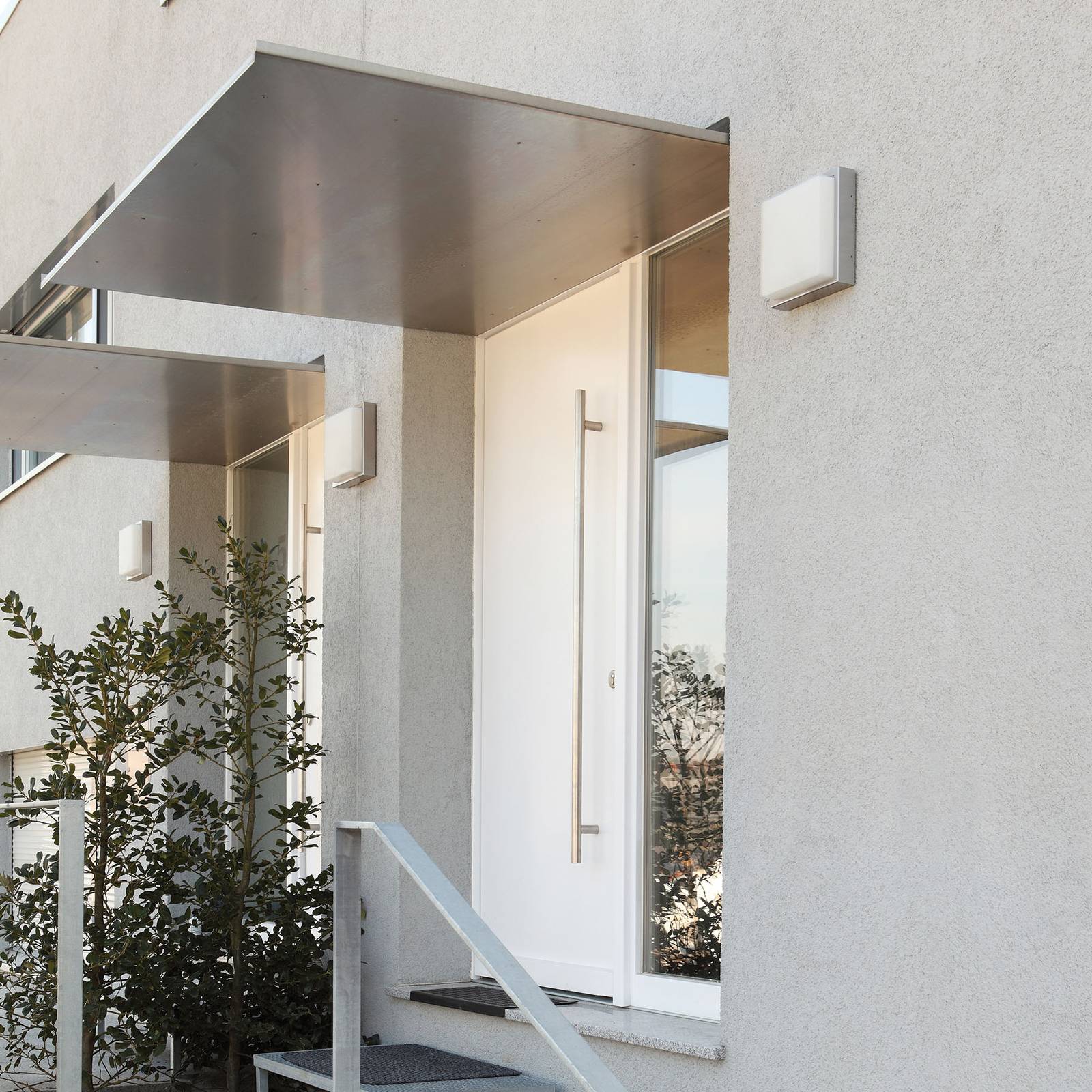 Svítidlo LCD opál/nerezová ocel sklo/nerez/hliník