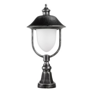 Svítidlo LCD černá-stříbrná/bílá opálová hliníkový odlitek/opálové sklo