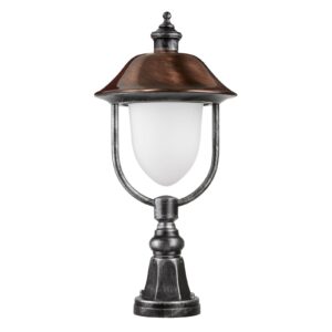 Svítidlo LCD černá-stříbrná/měď/bílá opálová hliníkový odlitek/opálové sklo