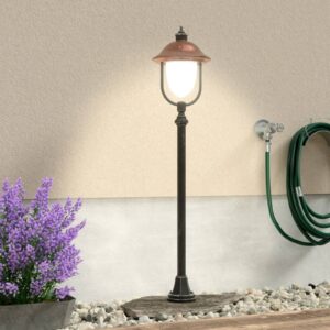 Svítidlo LCD černostříbrná/měď/opálová hliníkový odlitek/měď/sklo