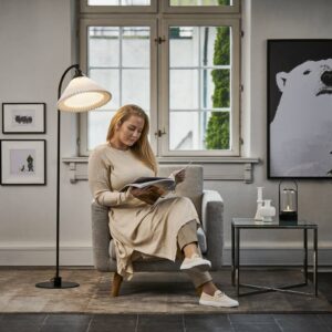 Svítidlo LE KLINT černá/bílá kov/papír