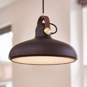 Svítidlo LE KLINT černá/ořech ocel/mosaz/ořechové dřevo