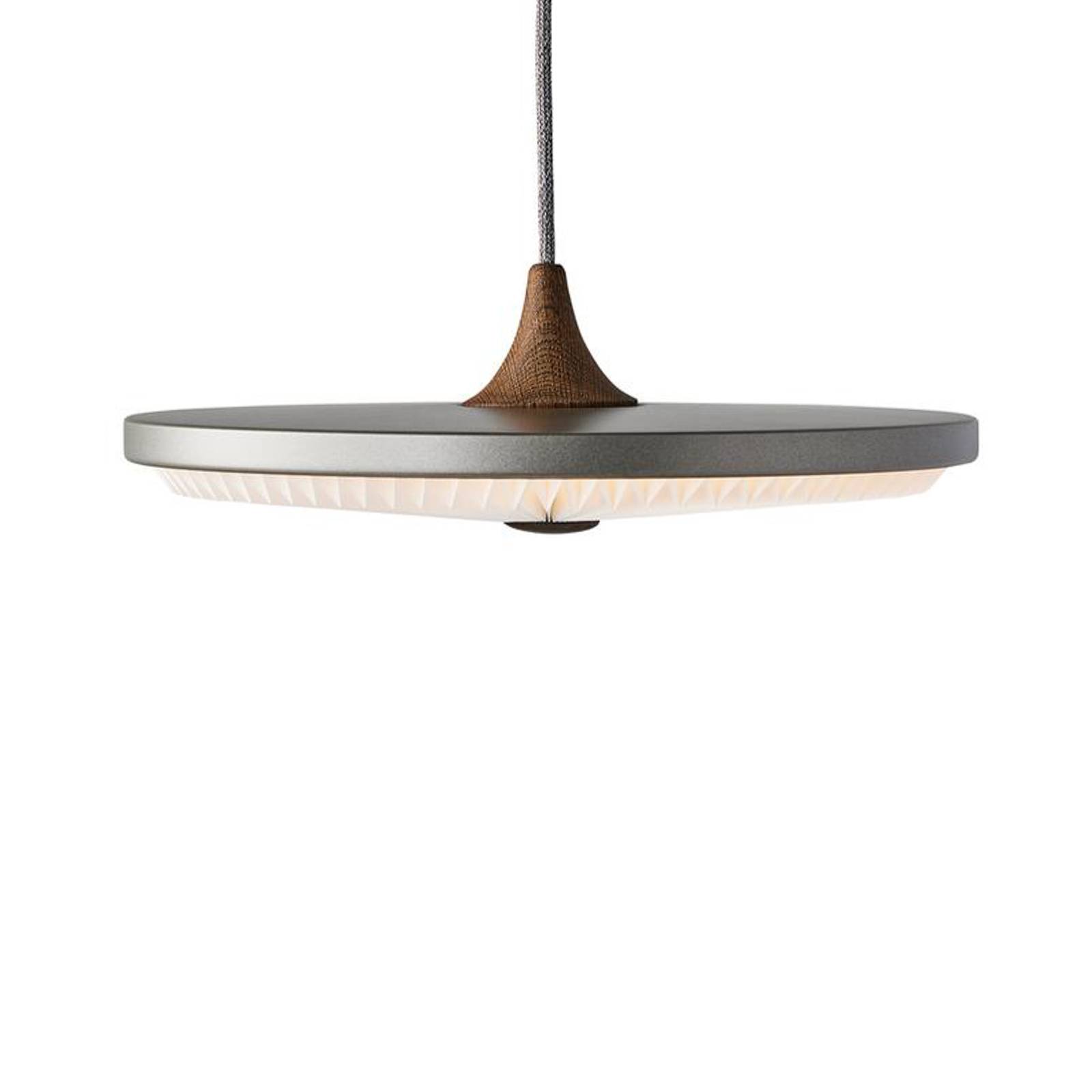 LE KLINT Soleil závěsné papír tmavě Ø35cm stmívací, Obývací pokoj / jídelna, hliník, dřevo, papír, K: 5cm - Image 3