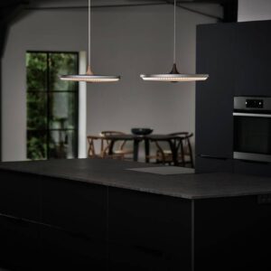 Svítidlo LE KLINT tmavě šedý/bílý/dřevo světlé hliník/dřevo/plast