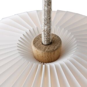 Svítidlo LE KLINT bílé dubové dřevo/len/papír