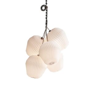 Svítidlo LE KLINT bílé dubové dřevo/len/papír