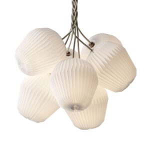 Svítidlo LE KLINT bílé plast/plátno/dub