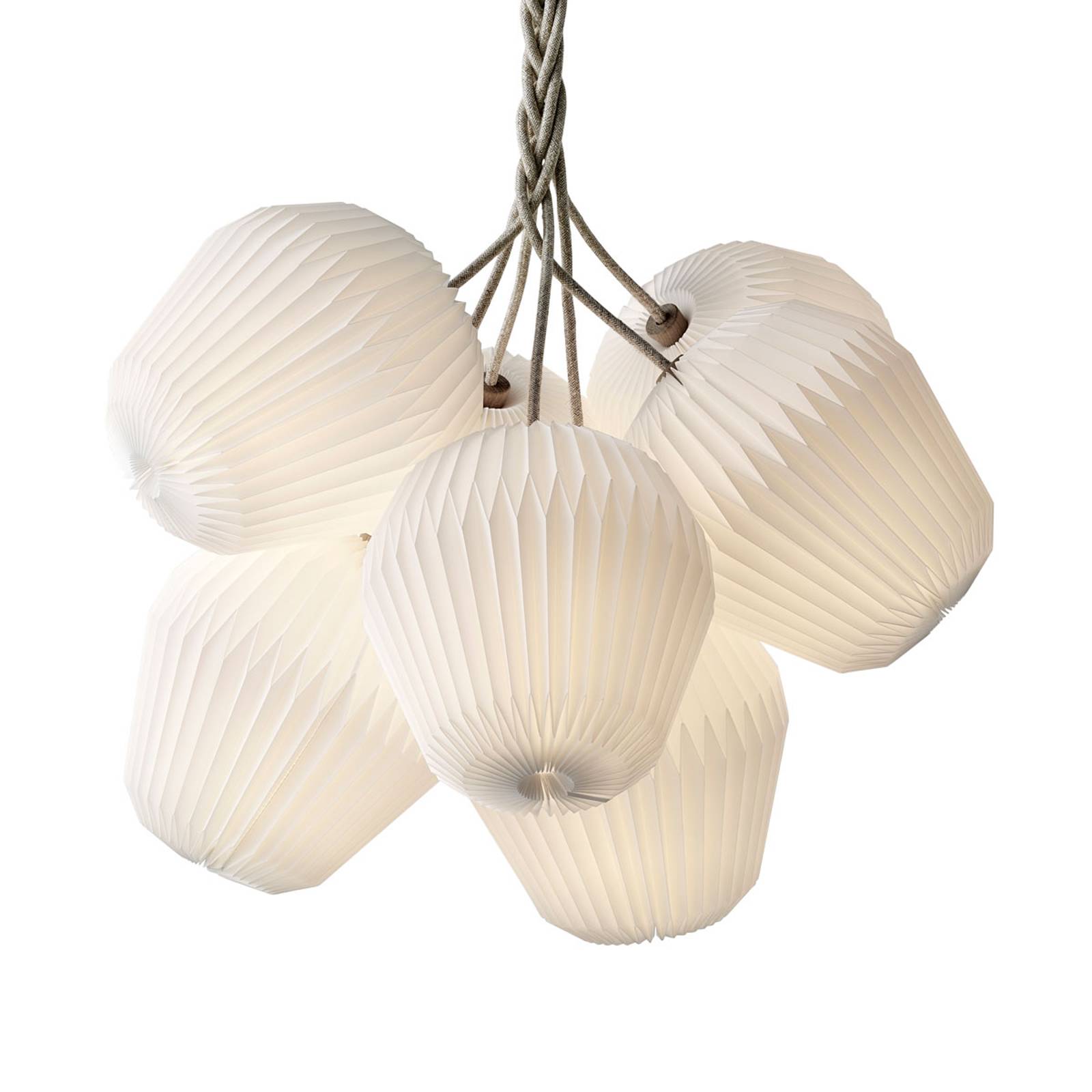 Svítidlo LE KLINT bílé plast/plátno/dub