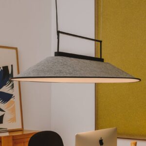 Svítidlo LEDS-C4 černá/světle šedá ocel/plast (PMMA)/plsť