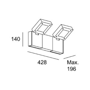 Svítidlo LEDS-C4 antracitová/opálová hliník/sklo