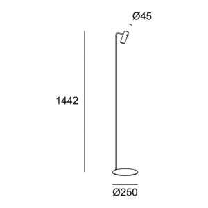 Svítidlo LEDS-C4 šedá/černá hliník