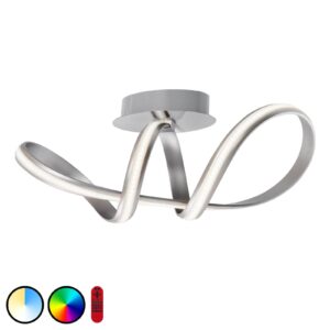 Svítidlo LOLA Smart ocelově šedá/bílá železo/plast