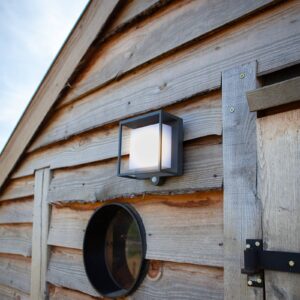 Svítidlo LUTEC antracit/bílá mražená Hliník/plast