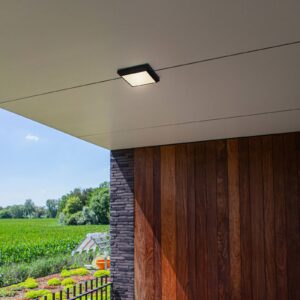 Svítidlo LUTEC antracit/bílý hliníkový odlitek/polykarbonát