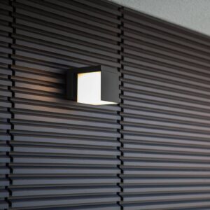 Svítidlo LUTEC matná černá/bílá hliníkový tlakový odlitek/polykarbonát