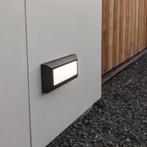 Svítidlo LUTEC antracit/bílá hliníkový odlitek/polykarbonát