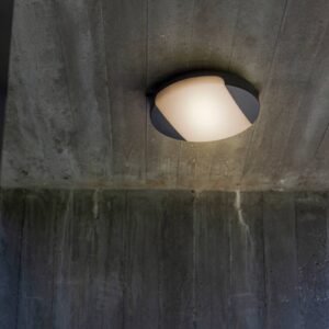 Svítidlo LUTEC antracit/bílá hliníkový odlitek/plast