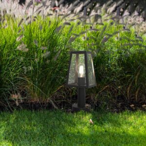 Svítidlo LUTEC černá matná/transparentní hliníkový odlitek/sklo