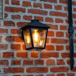 Svítidlo LUTEC černá matná/transparentní hliníkový odlitek/sklo