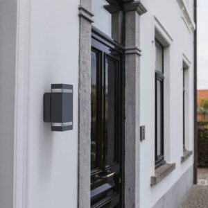 Svítidlo LUTEC antracit/čirá hliníkový odlitek/polykarbonát