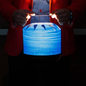 Svítidlo LZF LamPS modrá/černá dřevěná dýha/kov