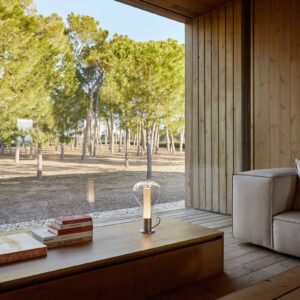 Svítidlo LZF LamPS čirá/hliník/slonovina dřevěná dýha/sklo/kov