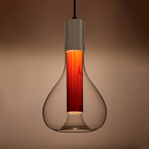Svítidlo LZF LamPS čirá/hliník/třešeň dřevěná dýha/sklo/kov