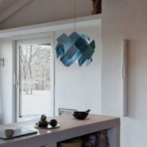 Svítidlo LZF LamPS modrý dřevěná dýha/kov