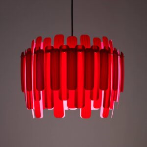 Svítidlo LZF LamPS červená dřevěná dýha/kov/plast