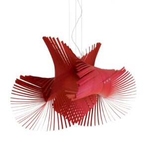 Svítidlo LZF LamPS červená dřevěná dýha/kov