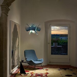 Svítidlo LZF LamPS modrá dřevěná dýha/kov