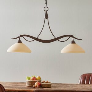 Svítidlo Lam hnědá železo/sklo