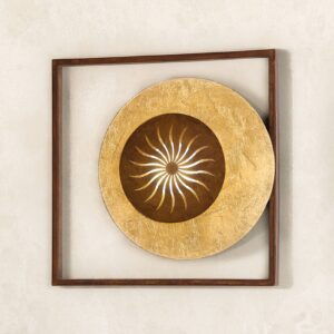 Svítidlo Lam tmavě hnědá/zlatá kov